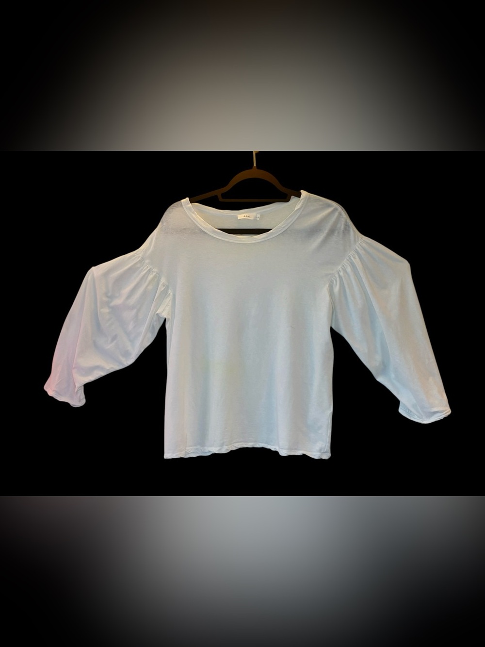 A.L.C. White Puff-Sleeve Women's t shirt - Picture 4 of 10